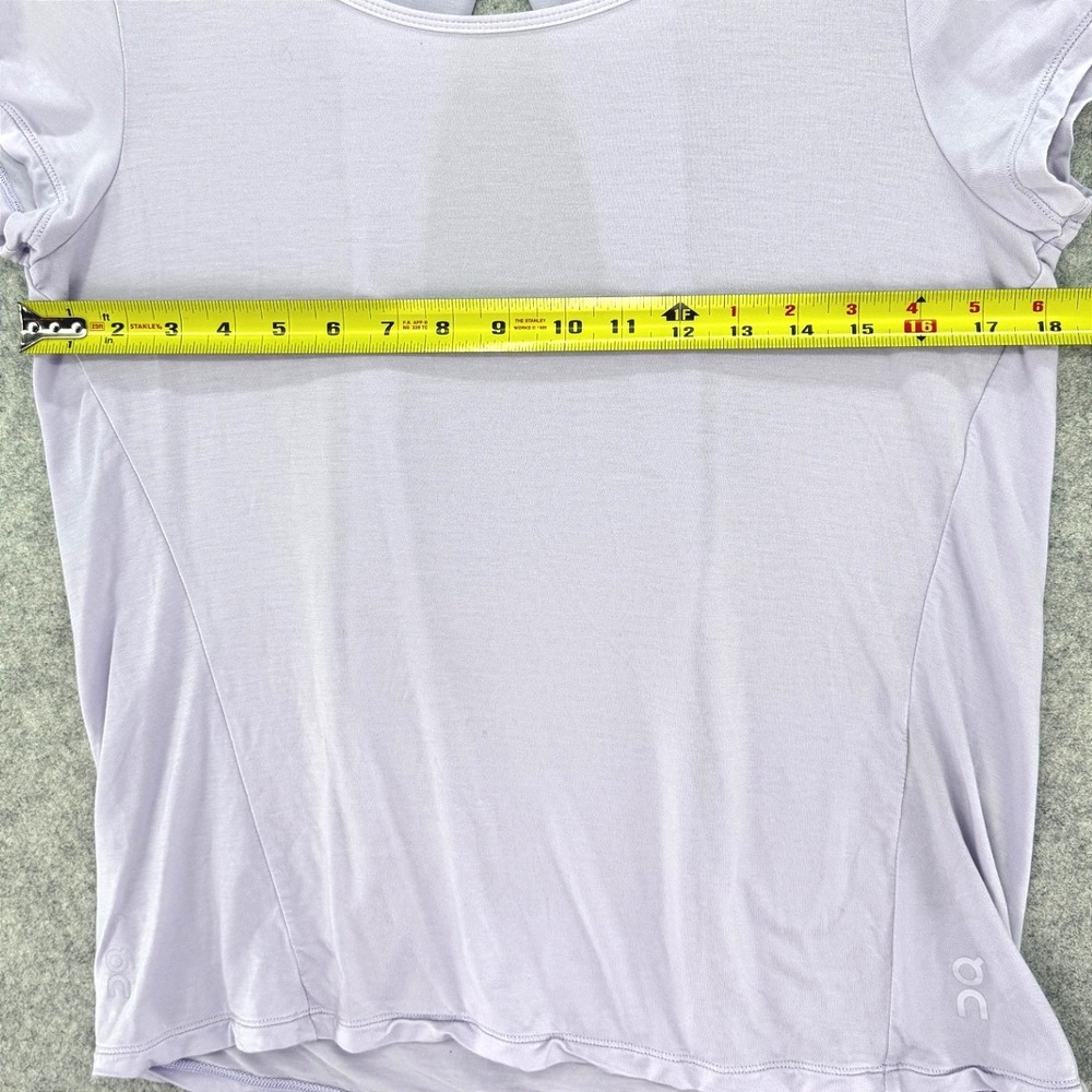 On Running Active-T Breathe Women Small Purple Open Back Performance Tee Purple - Picture 4 of 5